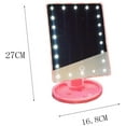 thumbnail image 2 of Mirrors,Illuminated Vanity Mirror, 22 Led Lights Touch Screen Lighted Makeup Table Mirror, Pink, 2 of 5