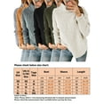 thumbnail image 3 of Fangasis Women Fluffy Fleece Sweatshirt Turtleneck Sherpa Sweatshirts Solid Color Tunic Tops Ladies Thermal Pullover Loose Fit Sport Outwear Dark Gray XL, 3 of 3
