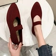 thumbnail image 6 of Quaouag Women's Flats Shoes Pointed Toe Knit Washable Ballet Comfortable Dressy Mary Jane Flat, 6 of 7