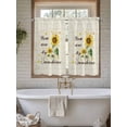 thumbnail image 4 of Sunflower Bathroom Window Curtain, Vintage Botanical Light Filtering Coffee Kitchen Curtains, Bedroom Living Room Curtains 2 Panel 84"x45", 4 of 6