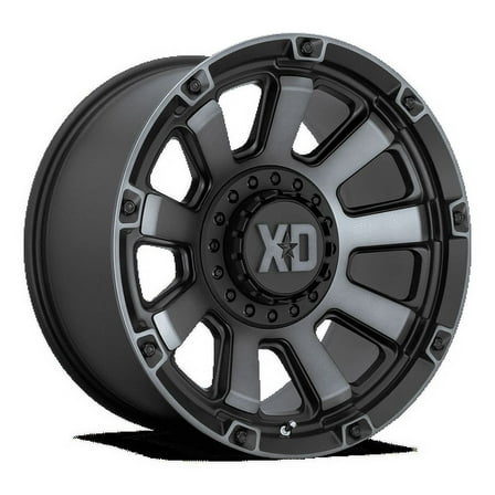 XD Aluminum Rim XD852 GAUNTLET 20X10in Satin Black with Gray Tint Finish, XD85221080418N