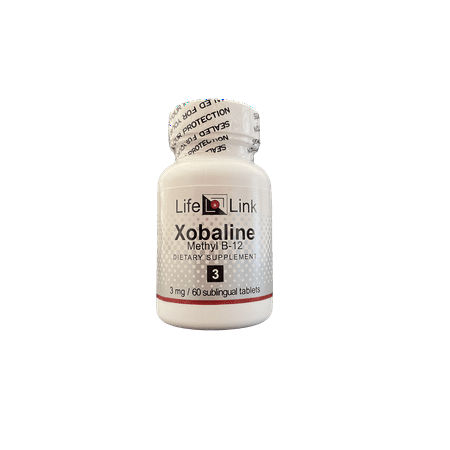 LifeLink's Xobaline | Sublingual Methylcobalamin | 3 mg x 60 tablets | Brain Health | Gluten Free & Non-GMO | Made in the USA