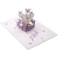 thumbnail image 1 of Tarjeta de felicitación emergente en 3D NQ mariposa de flores morado, 1 of 5