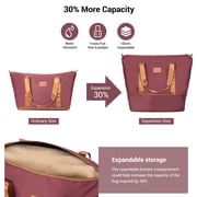 Hardside Luggage Sets 6 Piece, Hardshell Suitcase with TSA Lock Spinner Wheel and Travel Duffle Bag.Wine Red