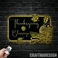 thumbnail image 3 of Craftnamesign Thanksgiving Blessings Metal Sign Led Light, Thanksgiving Party Decor, Holiday Sign, 3 of 5