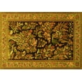 thumbnail image 1 of Ahgly Company Machine Washable Indoor Rectangle Persian Yellow Traditional Area Rugs, 5' x 8', 1 of 4