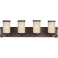 thumbnail image 1 of Dunning 4 Light Vanity Light Fixture - Stardust with Creme Parchment Glass, 1 of 1
