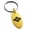 Gold, variant on Stainless Steel Takeda Samurai Crest Engraved Small Oval Charm Keychain Keyring