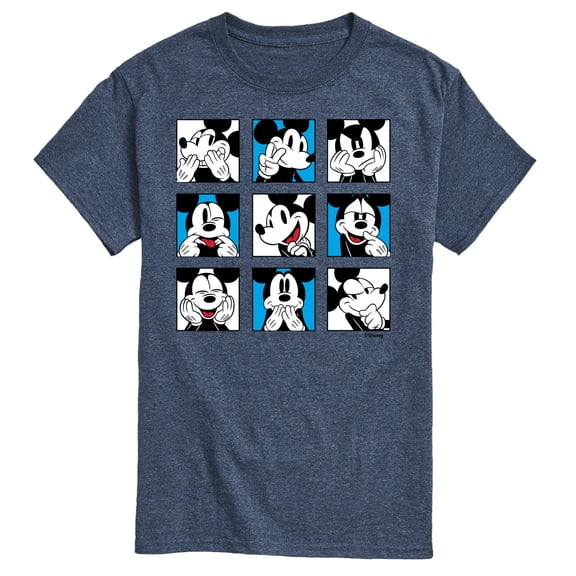 Mickey & Friends - Mickey Faces - Men's Short Sleeve Graphic T-Shirt
