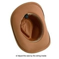thumbnail image 4 of LZLER Western Cowboy Hat for Men Women Felt Wide Brim Cowgirl Hat with Strap, 4 of 4