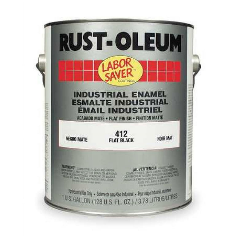 Rust-Oleum Alkyd Enamel Paint: 128 fl oz, High-Gloss, White - Indoor & Outdoor, 230 to 425 Sq ft/gal, 340 GL VOC | Part #245406