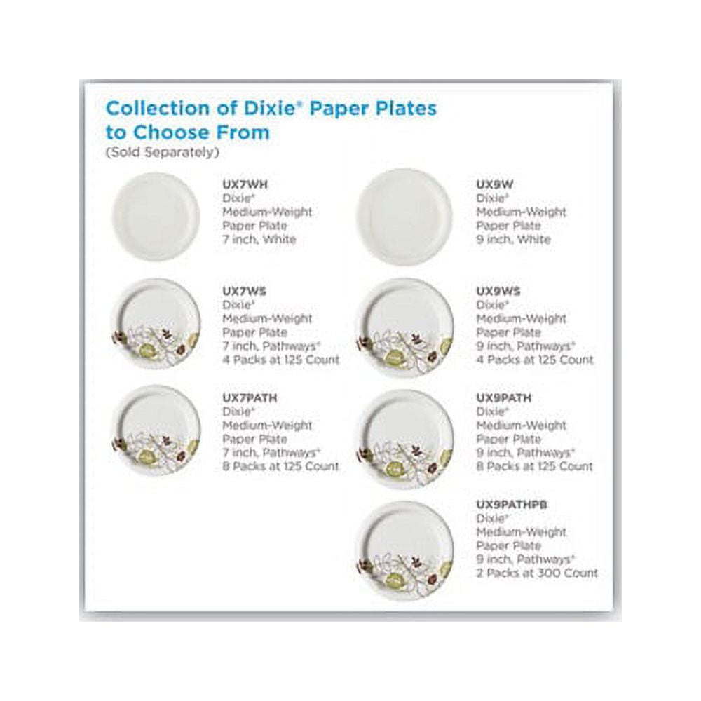 Pathways Soak-Proof Shield Mediumweight Paper Plates 6 7/8", Grn/Burg, 125/Pk