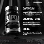Nutrex Research Lipo-6 Hardcore Weight Loss Supplement, Appetite Suppressant, Diet Pills, Fat Burner Capsules – 60 Count
