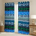 thumbnail image 2 of Feelyou Teens Mandala Aztec Black Out Curtains, Hippie Western Fashion Curtains Pack of 2 (42x63 Each), Retro Triangle Abstract Bedroom Curtains, Living Room Curtains Decor, 2 of 6
