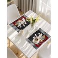 thumbnail image 5 of Chef Placemats Set of 12, Cartoon Cute Watercolor Cooking Black Plaid Placemats for Dining Table, Place Mats for Kitchen Tabletop, Waterproof Wipeable Dining Table Mats Set, 5 of 9