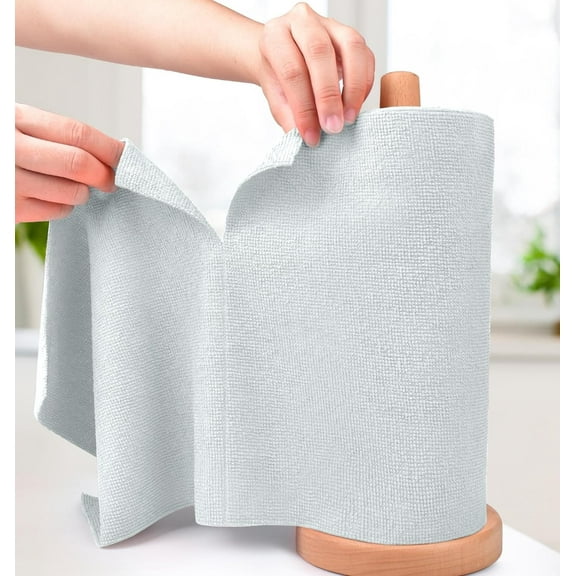10" x 10" Microfiber Cleaning Cloth Roll, Tear Away Towels, Reusable Washable Rags, 20 Sheets Per Roll, for Kitchen Car Drying Dishes