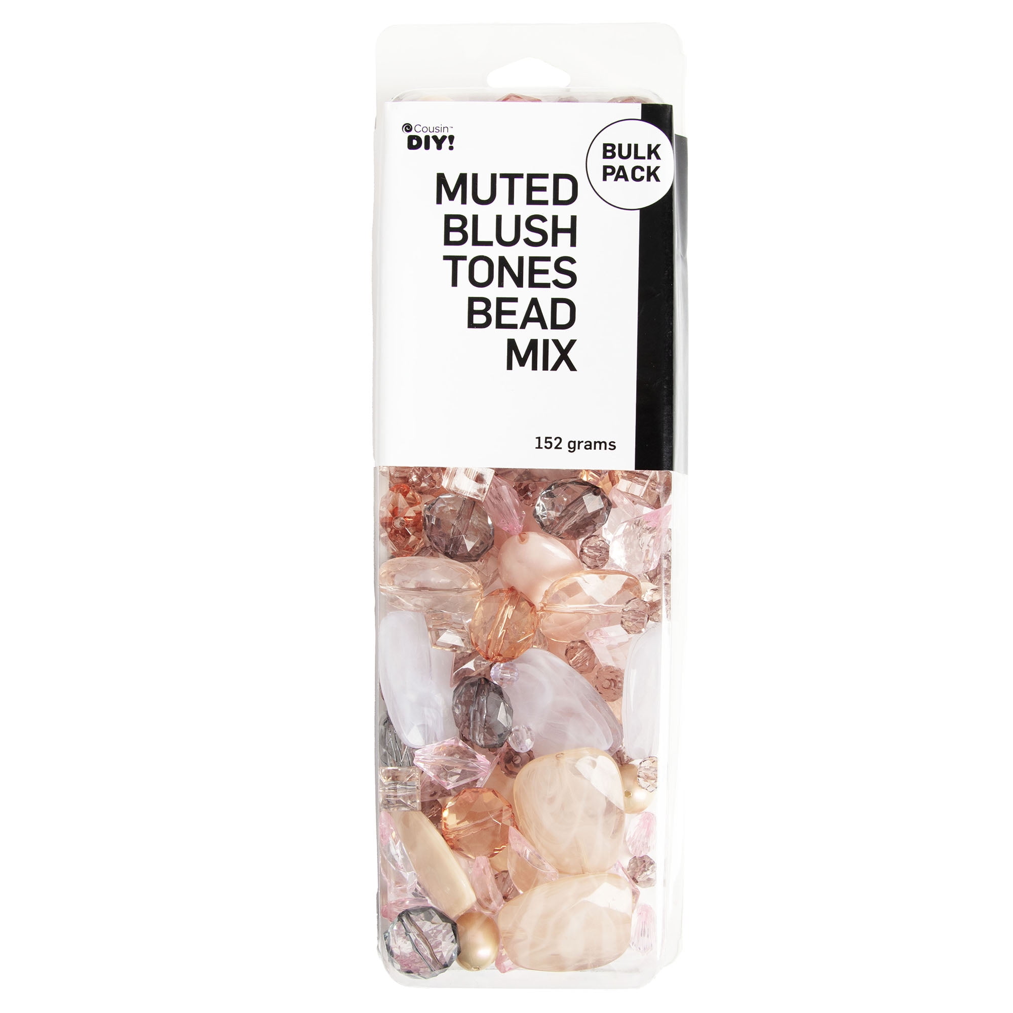 (2 pack) Cousin DIY Muted Blush Tone Acrylic Bead Mix, 152g, 225 Piece, Model 69995008, Unisex, Adults