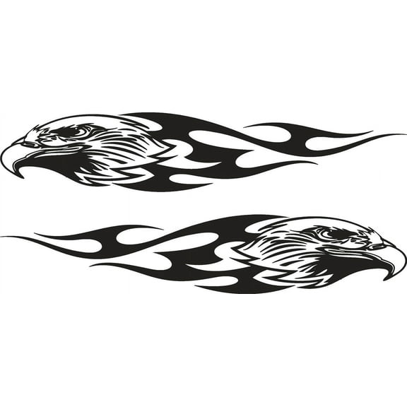 Eagle Flying Flames Decals for Cars Trucks Boats Golf Carts Stickers 02