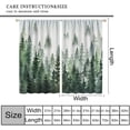 thumbnail image 4 of Print Curtains Green Watercolor Forest Tree Silhouette Room Darkening Curtains Pattern Printing for Bedroom 42x84, 4 of 6