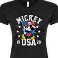 thumbnail image 3 of Disney - Mickey Waving Flag USA - Juniors Fitted Graphic T-Shirt, 3 of 5