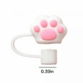thumbnail image 2 of ACDANC 4Pcs Cat Paw Straw Covers for 40 Oz Tumbler Cups, Reusable Silicone Straw Tip Toppers for 0.4 Inch/10Mm Straws, Soft Protector Cover, 2 of 7