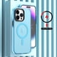 thumbnail image 4 of Funda TEKKU Matte Color para iPhone 15 PLUS Trans Azul compatible con MagSafe, 4 of 5