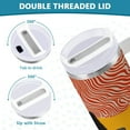 thumbnail image 3 of Yayeee 40oz Stainless Steel Tumbler with Straw and Handle Double-Wall Insulated Travel Water Bottle, Striped Boat, 3 of 8