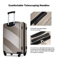 thumbnail image 6 of 3 Piece Luggage Sets (20/24/28 In), PC+ABS Lightweight Suitcase with 2 Hooks Spinner Wheels Adjustable Pull Rod Top and Side Handles, Gold, 6 of 9