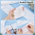 thumbnail image 2 of 15 Yards Cotton Lace Trim 3-3/4 inch White Cotton Eyelet Lace Ribbon Floral Embroidery Ruffle Lace Trim Wavy Edge Floral Cotton Lace Ribbon for Sewing Dresses Clothes Bag Pets Clothes, 2 of 9