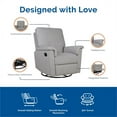 thumbnail image 5 of Pemberly Row 3-in-1 Gliding Swivel Recliner Chair in Light Gray Linen, 5 of 13