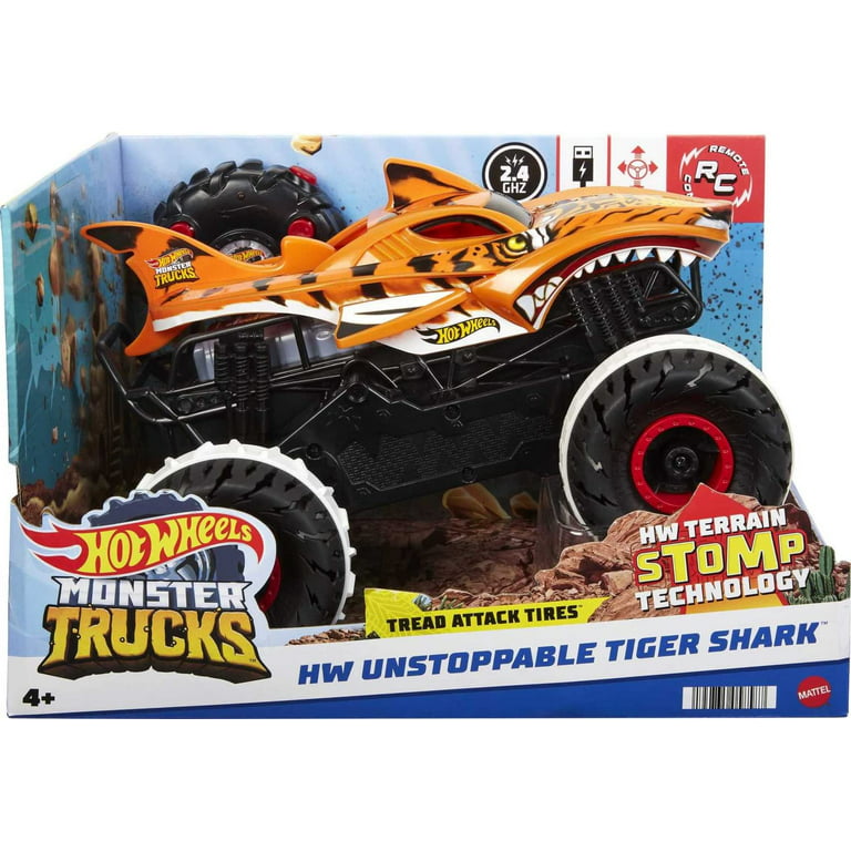  Hot Wheels Rc Monster Trucks Unstoppable Tiger Shark