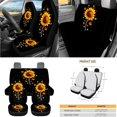 thumbnail image 3 of Jeiento Sunflower Car Seat Covers Full Set for Women Men, Paw Print Steering Wheel Cover, Seatbelt Covers, Automotive Car Garbage Cans, Rear View Mirror Cover, Cup Holder and Keychain, 3 of 7