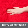 thumbnail image 4 of LAICAIW Premium Velvet Fluffy Area Rug Plush Soft Carpet for Bedroom Living Room, Extra Comfy Furry Rugs Modern Solid Color Cute Carpets, 5x8 Feet Red, 4 of 6