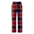 thumbnail image 4 of Casual Pants for Women Plaid Pajama Print Soft Comfort Loose Plaid Without Pockets Red Womens Trousers S, 4 of 4