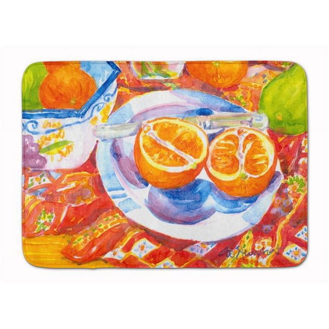 Carolines Treasures 6035RUG Florida Orange Sliced for Breakfast Machine Washable Memory Foam Mat