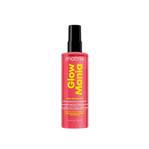 Matrix Glow Mania Spray Leave in Glow Gatekeeper Glow Sealing 250ml | Protege del calor y añade brillo | Ácido glicólico y aceite de rosa mosqueta | Para cabellos apag