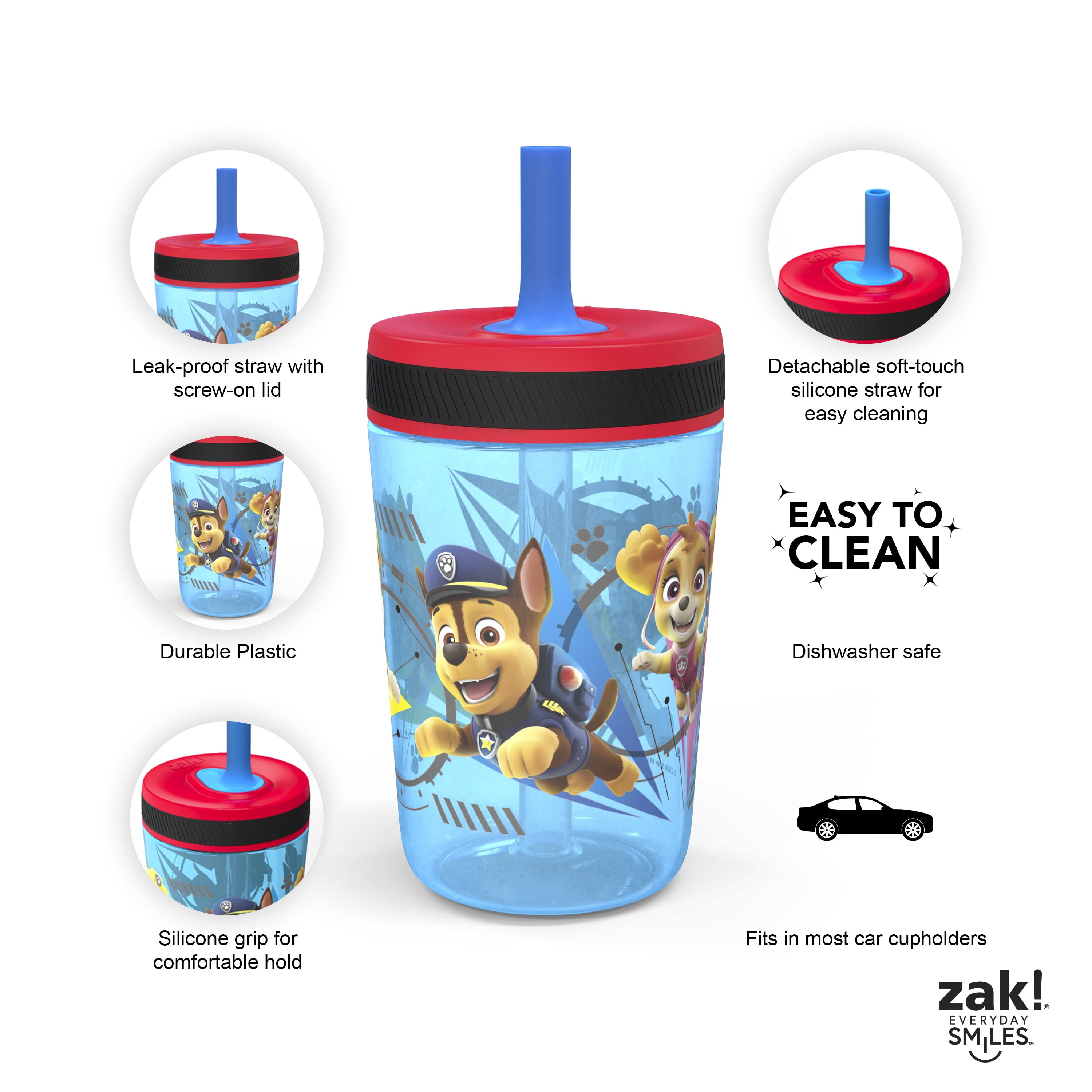 PAW Patrol Heroes Unleashed Personalized 20 oz Screw Top Water Bottle with  Straw