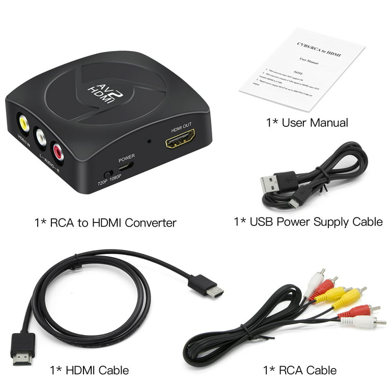  Sedytetoc 2 x HDMI to RCA Converter, Dual Port HDMI to AV for  HDMI Devices to Display on Old TVs, Two HDMI in to Composite CVBS Converter  : Electronics