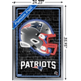 thumbnail image 2 of NFL New England Patriots - Neon Helmet 23 Wall Poster, 22.37" x 34" Framed, 2 of 5