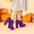 thumbnail image 2 of Unique Bargains Women's Platform Block Heel Lace Up Ankle Boots, 2 of 7