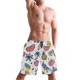 thumbnail image 5 of Dailycode Men's Quick Dry Swim Trunks Beach Shorts Casual Summer Board Shorts with Pockets, Leaf Tree Sunglasses Fruits, 5 of 8