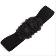 thumbnail image 4 of Cinturón elástico sencillo decorativo para mujer, ancho de gasa con estampado de rosas, con sello de cintura elástica para mujer, 4 of 5