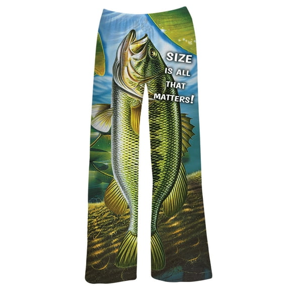 Collections Etc Size Is All That Matters Wide Leg Lounge Pants | Unisex: M, L, XL, XXL | Funny Gift Idea