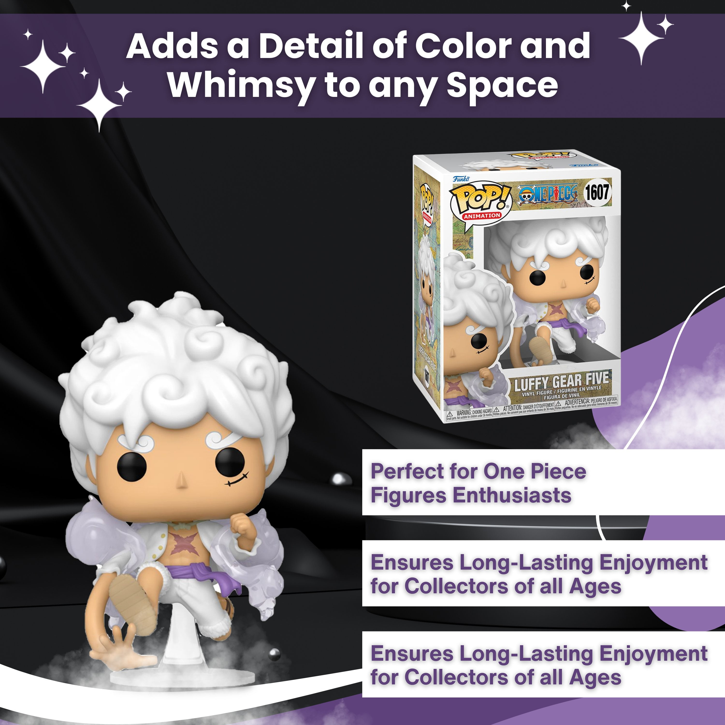 Funko Pop! Animation One Piece: Luffy Gear Five 1607 - Collectible Vinyl Figure with Box Protector