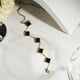 thumbnail image 4 of JeenMata Pulsera de Eslabones con Flores Negras Bañada en Oro Amarillo, 4 of 8
