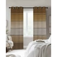 thumbnail image 3 of Ombre Brown Gray Wood Blackout Curtains 84 Inches Length, Gradient Country Rustic Grain Window Treatment Thermal Insulated Drapes for Bedroom Living Room 2 Panels 104x84 Inches, 3 of 8