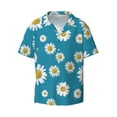 thumbnail image 6 of Kdxio Men's Hawaiian Shirt for Men Short Sleeve Shirt Daisies Flowers Summer Casual Holiday Beach Button Down T-Shirts, 6 of 7