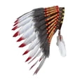thumbnail image 3 of Indian Headdress de Plumas Artificiales Disfraz Cosplay Complemento Tradicional para Fiestas Temáticas y Festivales Adecuado para Adultos y, 3 of 8