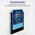 thumbnail image 3 of shiyou-Mini Durable View Binder, 1" Inch, 3 Round Rings, 5.5" Inch x 8.5" Inch, White, 2 Pockets, 175 Sheet Capacity (17167), Black, 3 of 4