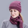 thumbnail image 3 of Choice Women's Warm Knit Hat, Scarf & Glove Set, Solid Color, 3-Piece, 3 of 8